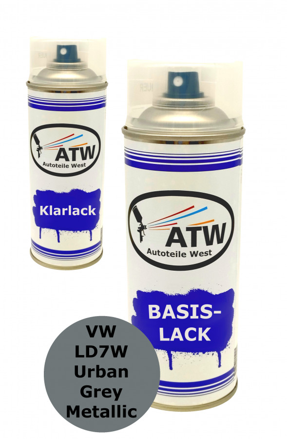 Autolack für VW LD7W Urban Grey Metallic +400ml Klarlack Set